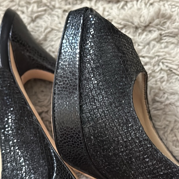 JIMMY CHOO Black Sequin Nova Glitter Slingback Pumps - Picture 7 of 12